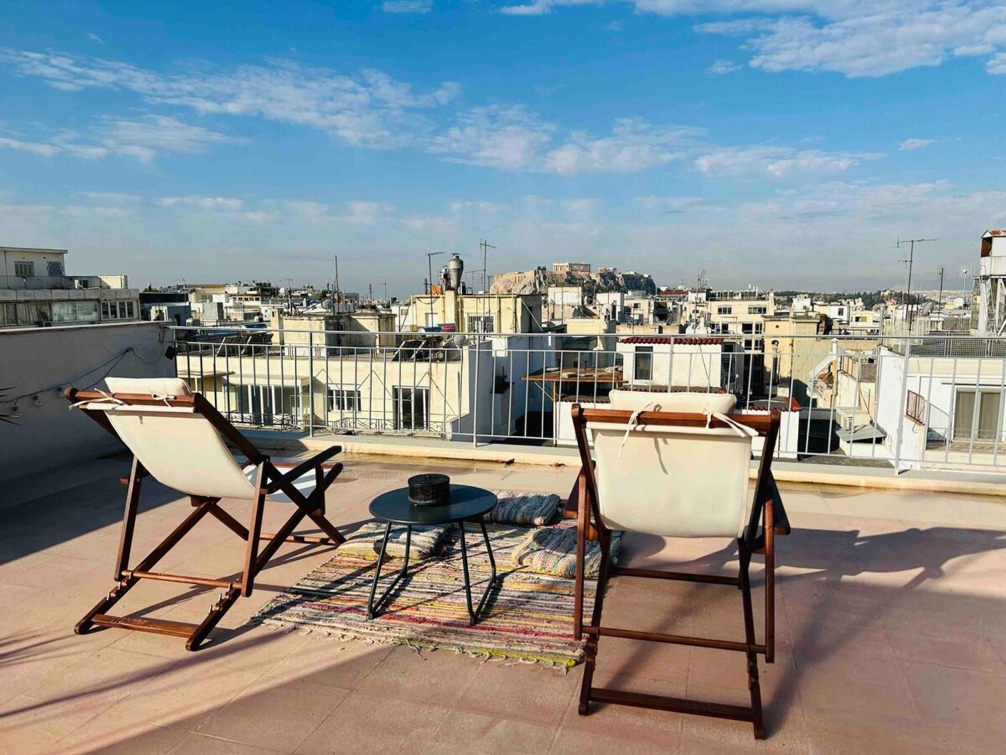 200Mbps Wifi - Penthouse With Acropolis View Apartment Athena Bagian luar foto