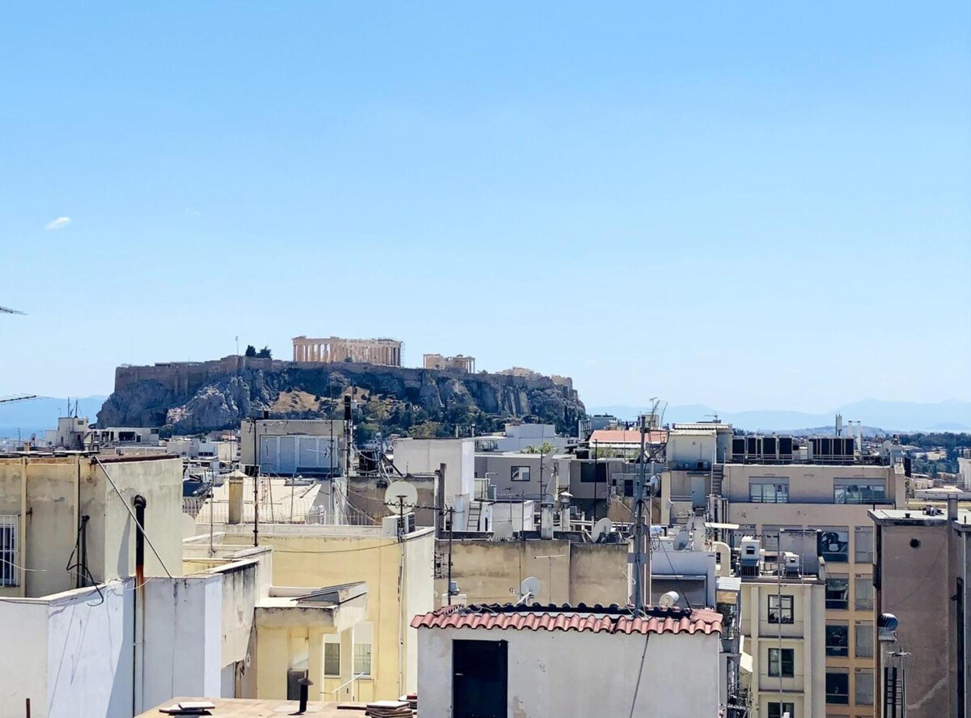 200Mbps Wifi - Penthouse With Acropolis View Apartment Athena Bagian luar foto